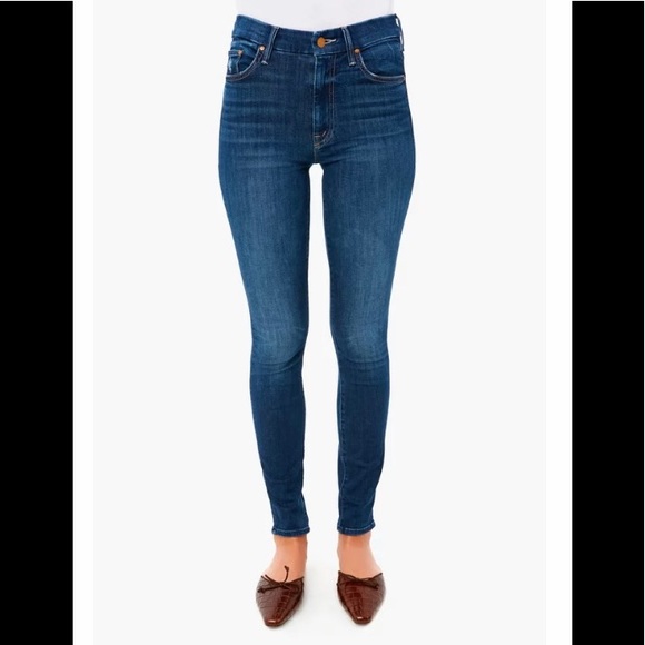 MOTHER Denim - MOTHER High Waisted Looker Jean Northern Lights blue